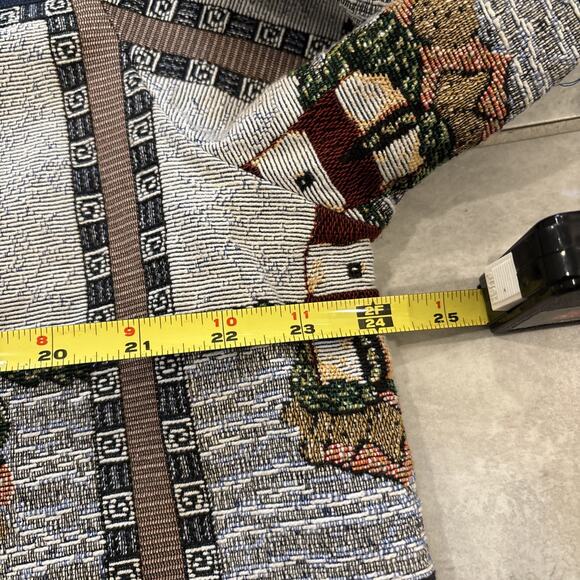 Blair Jacket Womens Sz L Nautical Lighthouse Tapestry Anchor Buttons Chore 90s - Picture 6 of 8